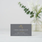 Klempnerinstallation Grau Gold Visitenkarte (Stehend Vorderseite)
