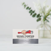 Klempnerlogo Visitenkarte (Stehend Vorderseite)