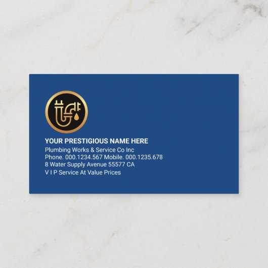 Klempnerpfeife Visitenkarte (Rückseite)