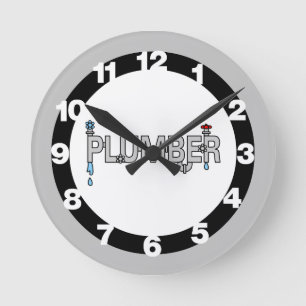 Klempnerpfeifen Runde Wanduhr