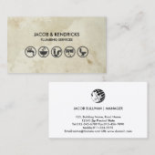 Klempnerreparatur für Zuhause Visitenkarte (Vorne/Hinten)