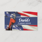 Klempnerschlüssel Beruflich Klempner Patriotisch Visitenkarte (Vorderseite)