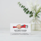 Klempnerschlüssel | Blue Collar | Auftragnehmer Visitenkarte (Stehend Vorderseite)