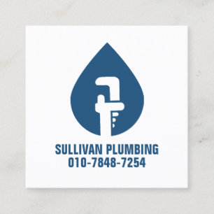 Klempnerschlüssel Quadratische Visitenkarte