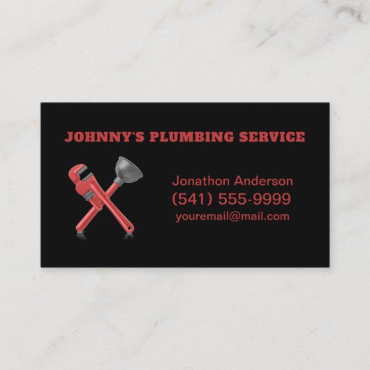 Klempnerschlüssel Visitenkarte (Vorderseite)