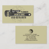 Klempnerschlüssel Visitenkarte (Vorne/Hinten)