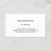 Klempnerservice Blue Water Drop Logo Plumber Visitenkarte (Rückseite)