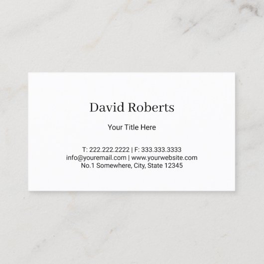 Klempnerservice Blue Water Drop Logo Plumber Visitenkarte (Rückseite)