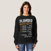 Klempnerstündlicher Klempner-Klempnerschlauch Sweatshirt (Vorne ganz)