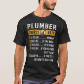 Klempnerstündlicher Klempnerschlauch-Handyman 1 T-Shirt (Vorderseite)