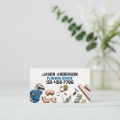 Klempnertools Pipe Handyman Klempnerdienst Visitenkarte (Stehend Vorderseite)