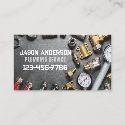 Klempnerwerkzeuge Faucet Handyman Plumper Service Visitenkarte (Vorderseite)