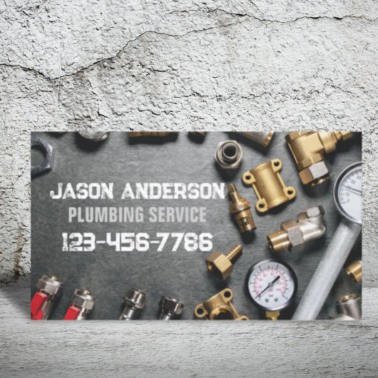 Klempnerwerkzeuge Faucet Handyman Plumper Service Visitenkarte