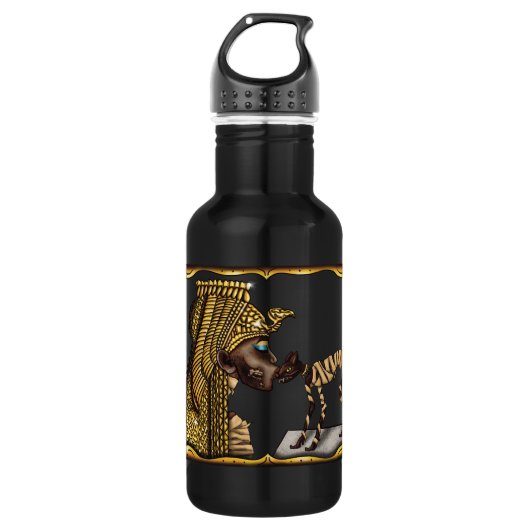 Kleopatra ägyptische Mummy, Halloween-Katze-Mummy Edelstahlflasche (Vorderseite)