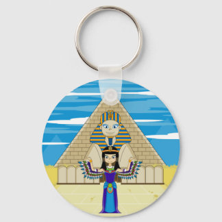 Kleopatra am Sphinx-Keycahin Schlüsselanhänger