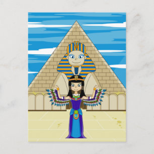 Kleopatra auf der Sphinx-Postkarte Postkarte