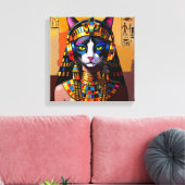 KLEOPATRA KÖNIGIN DES NIL-SPHINX KATZE LEINWANDDRUCK (Insitu (Wohnzimmer))