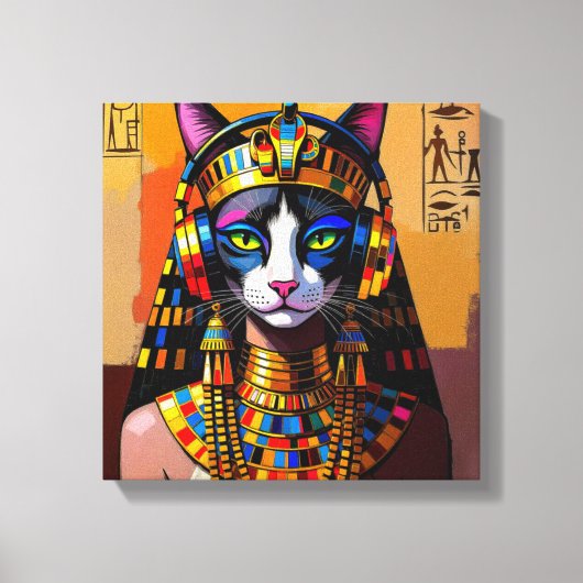 KLEOPATRA KÖNIGIN DES NIL-SPHINX KATZE LEINWANDDRUCK (Vorderseite)