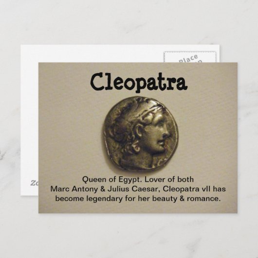 Kleopatra Königin von Ägypten Postkarte (Vorne/Hinten)