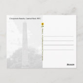 Kleopatra-Nadel, Central Park, NYC - Postkarte (Rückseite)
