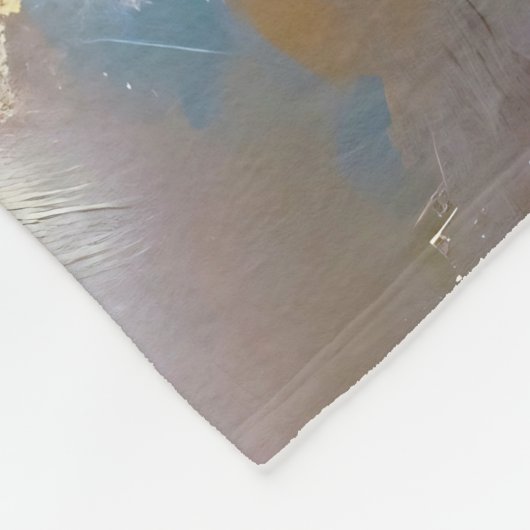 Kleopatra Porträt in Goldener Majestät Fleecedecke (Ecke)