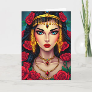 Kleopatra Queen of Nile in Luxurious Splendor Card