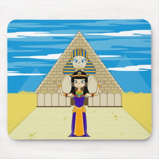 Kleopatra u. große Sphinx von Giseh Mousepad (Vorne)