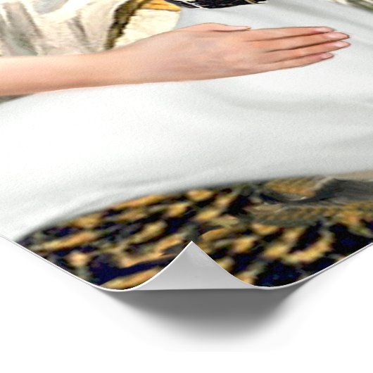 Kleopatras Whippet (berühmte Kunstadaption) Poster (Ecke)