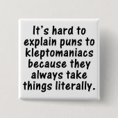 Kleptomanewortspiel Button (Vorderseite)