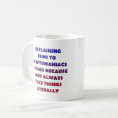 Kleptomaniac Puns Funny Pup Tasse oder Travel Mug (Vorderseite Links)