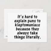 Kleptomanischer Pub Postkarte (Vorne/Hinten)