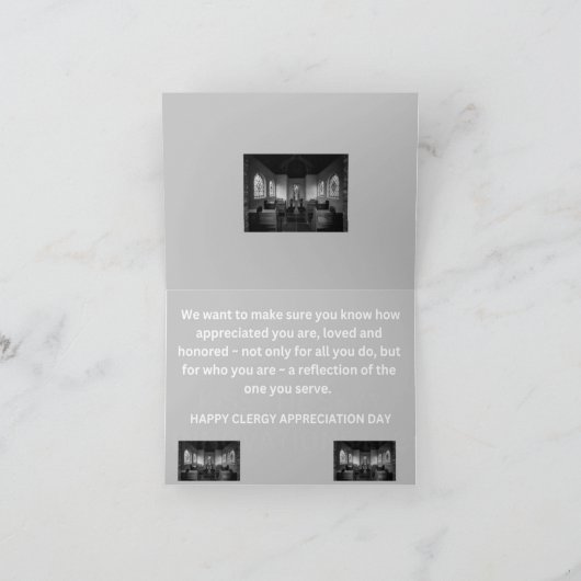 KLERGIEAUFWERTSTAGKARTE 2 DANKESKARTE (Innenseite)