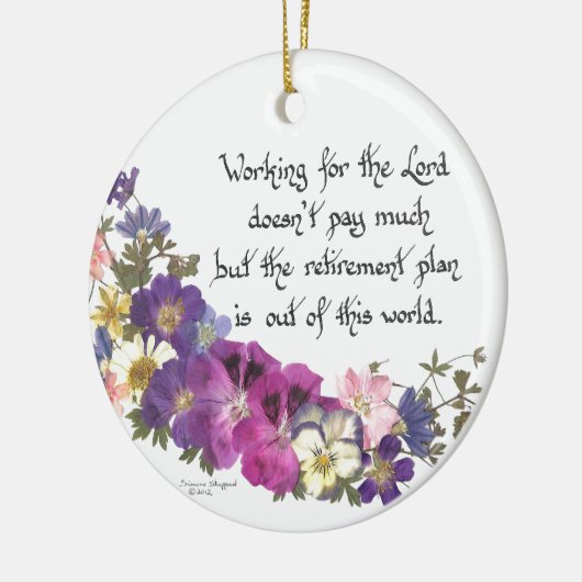 Klerus- oder Freiwilliggeschenk Keramikornament (Links)