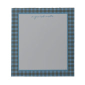 Klerus Original Schottischer Tartan  Notizblock (Vorderseite)