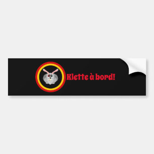 Klette à bord - Belgische Folklore Autoaufkleber