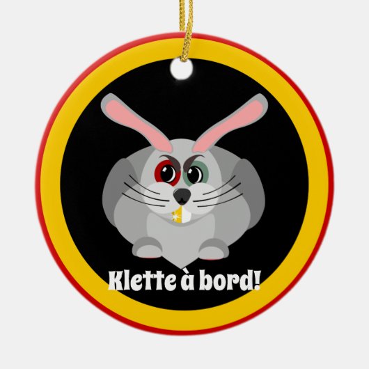 Klette à bord - Belgische Folklore Keramikornament (Vorne)