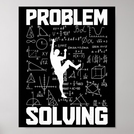 Kletter Boulder Problemlösung Kletterer Boulder Poster (Vorne)