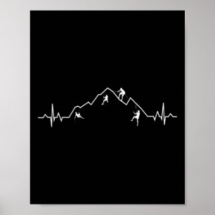 Kletter-Herzfrequenz-Geschenk Poster