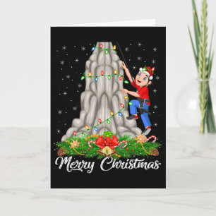 Kletter-Sportliebhaber passend zum Weihnachtsmannh Karte