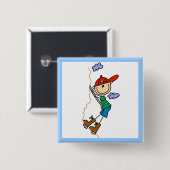 Kletter-Stickfigur Button (Vorne & Hinten)