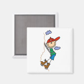 Kletter-Stickfigur Magnet (Vorderseite/Rückseite)