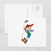 Kletter-Stickfigur Postkarte (Vorne/Hinten)