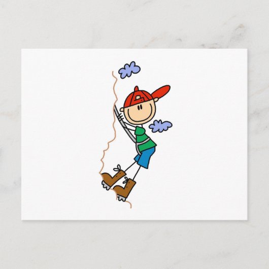 Kletter-Stickfigur Postkarte (Vorderseite)