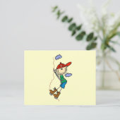 Kletter-Stickfigur Postkarte (Stehend Vorderseite)