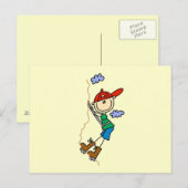 Kletter-Stickfigur Postkarte (Vorne/Hinten)