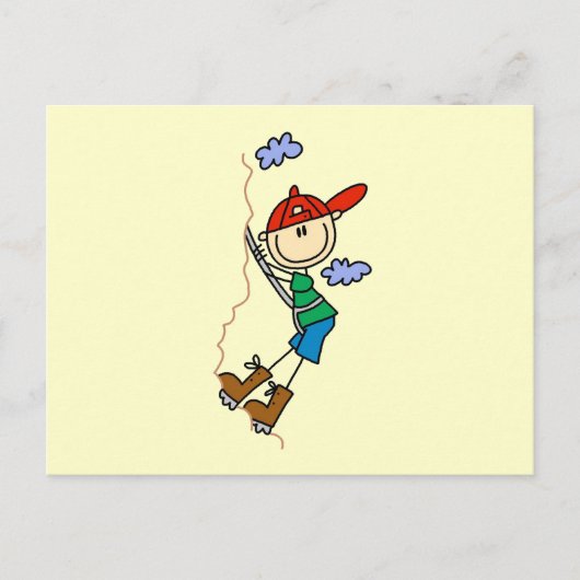 Kletter-Stickfigur Postkarte (Vorderseite)