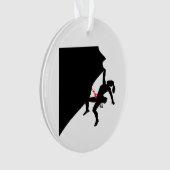 Kletterberg Girl Black Silhouette Ornament (Vorderseite)