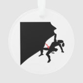 Kletterberg Girl Black Silhouette Ornament (Rückseite)