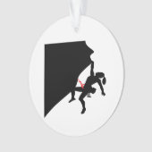 Kletterberg Girl Black Silhouette Ornament (Vorderseite)