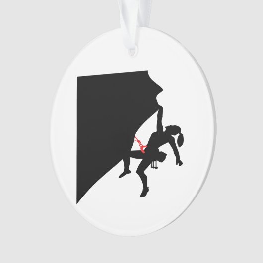 Kletterberg Girl Black Silhouette Ornament (Vorderseite)